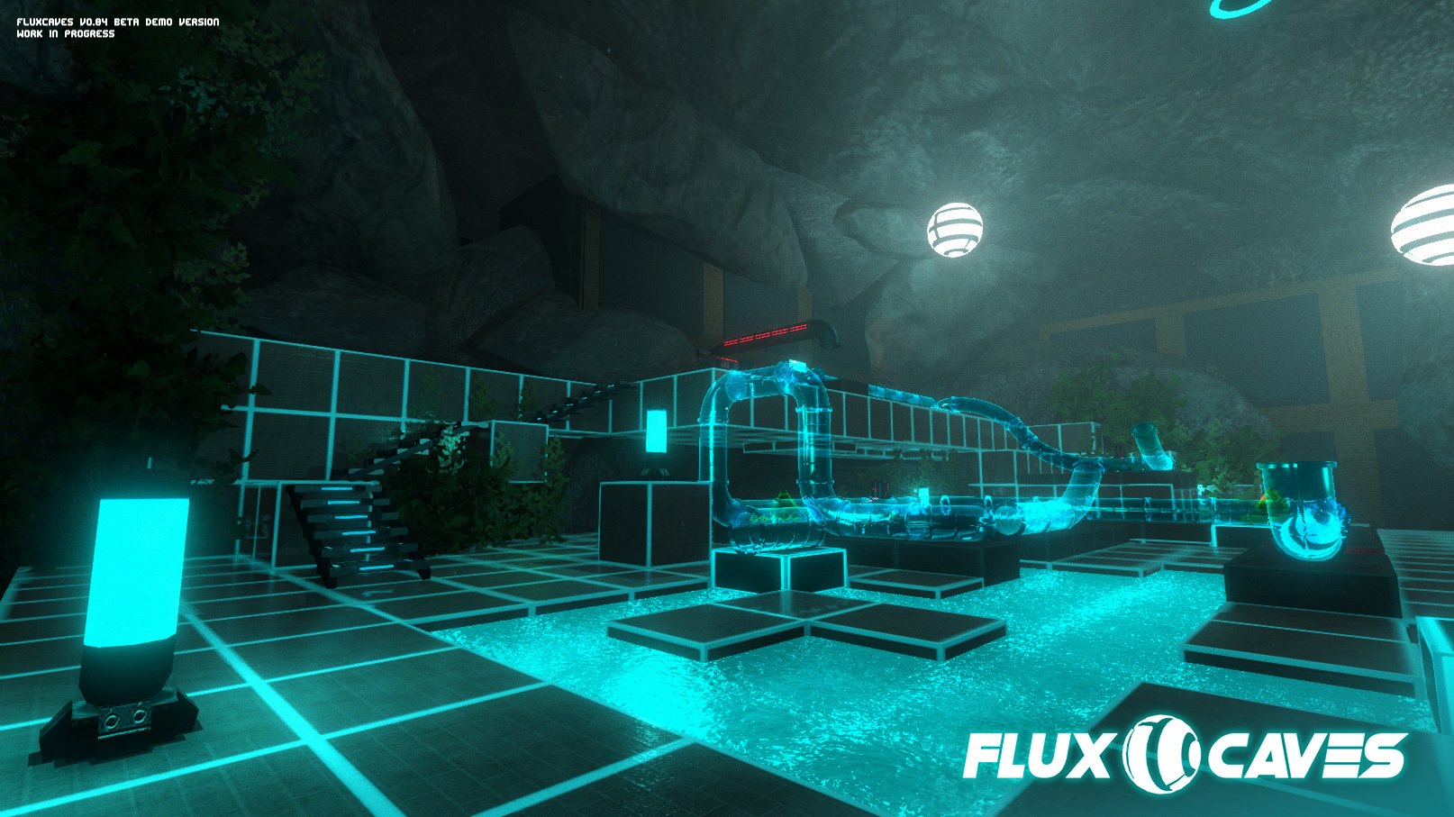 Linux Gaming - Flux Caves on Linux