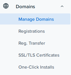 DreamHost Manage Domains